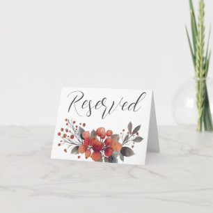 reserved note card tent sign