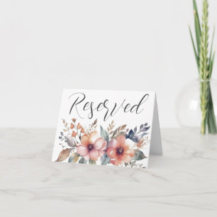 reserved note card tent sign