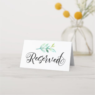 Reserved Place Card Wedding Folded Table Card