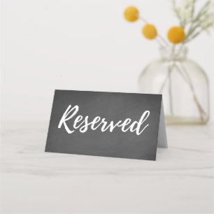 Reserved Place Card Wedding Table Seating