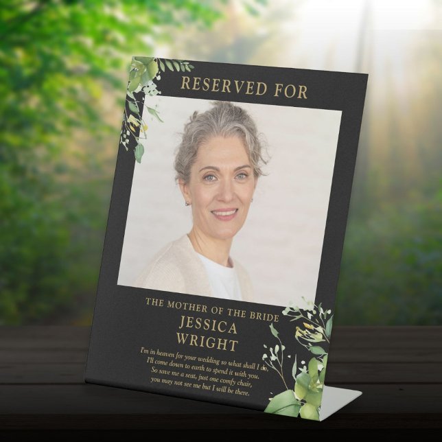 Reserved Save A Seat Photo Wedding Pedestal Sign (Reserved Save A Seat Photo Wedding Pedestal Sign)