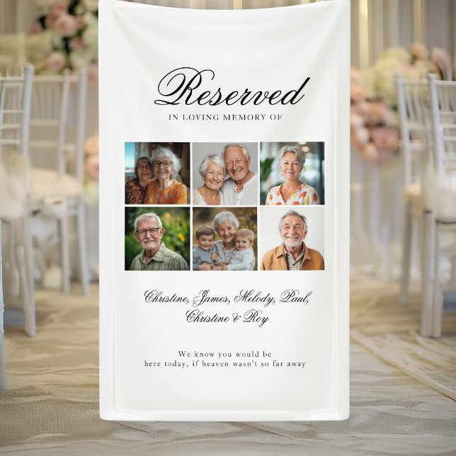 Reserved Seat - 6 Photo Memorial Wedding Banner (Reserved Seat - 6 Photo Memorial Wedding Banner)