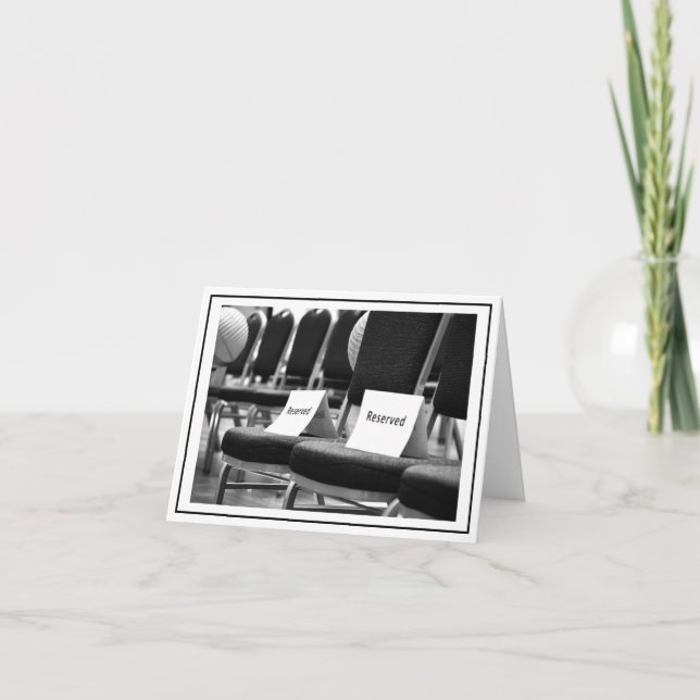 Reserved Seats Thank You Card (Front)