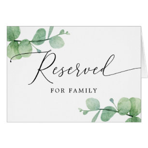 Reserved Sign   Elegant Eucalyptus Garden Wedding