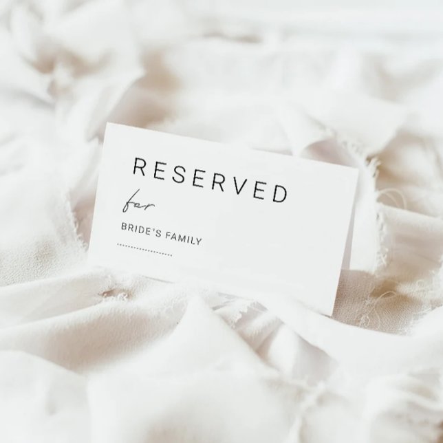 Reserved Sign, Minimalist Reserved Sign Enclosure Card (Reserved Sign, Minimalist Reserved Sign Enclosure Card
)