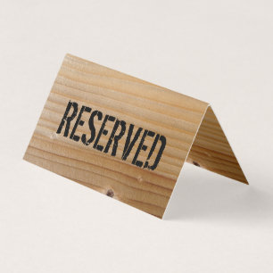 Reserved Table Card - Unfinished Wood