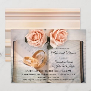 Réserver Amoureux Rose Répétition Dîner Invitation