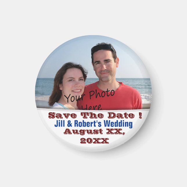 Réservez la date! Pour Mariage Ou ? Magnets photo (Devant)