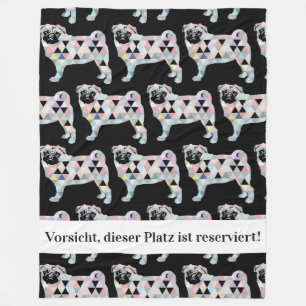 Reserviert für Herr Mops Fleece Blanket