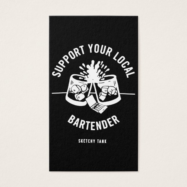 Réservoir Sketchy Support Your Local Bartender Bla (Devant)
