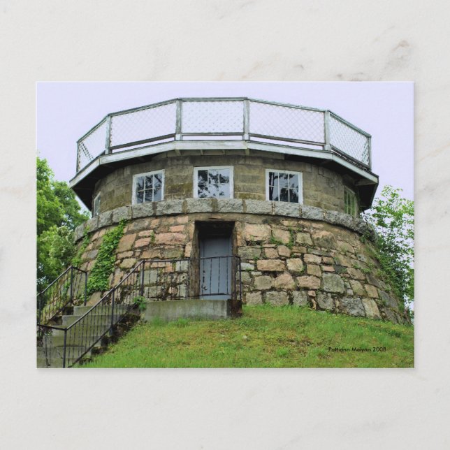 Réservoir sur la carte postale de Powder House Hil (Devant)