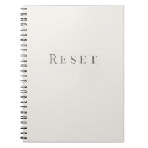 Reset – Minimal Typography Notebook