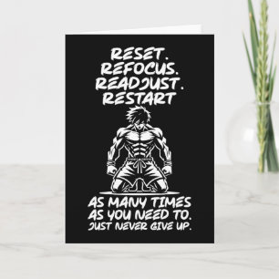 Reset Refocus Readjust - Gym, Hustle, Success Card