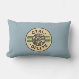 "Reset Your Day with CTRL + ALT + DELETE" Lumbar Pillow