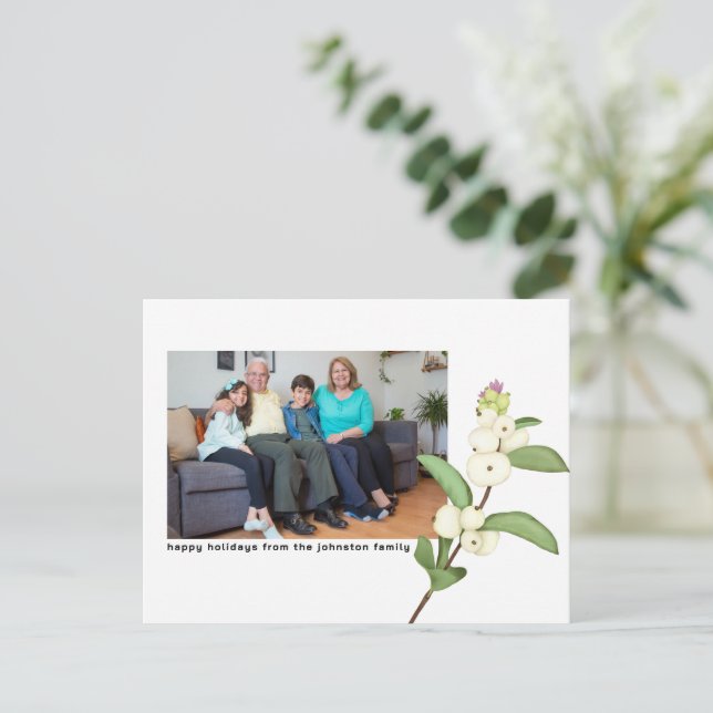 resh Floral Blossoms Carte de Noël - Photo personn (Debout devant)