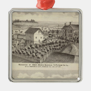 Residence and farm residence in Magnolia Tp Metal Ornament
