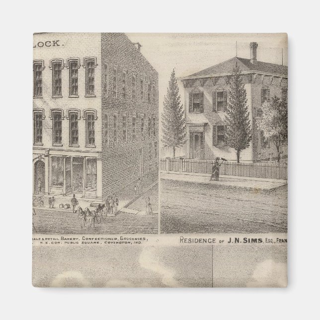 Residence and mill of Samuel Cade, Wabash Tp Magnet (Front)
