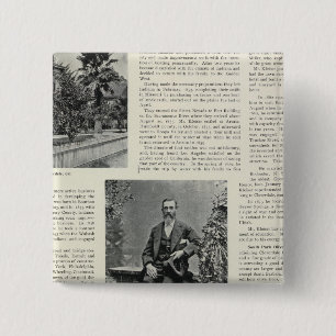 Residence and Orchard in California 2 Inch Square Button