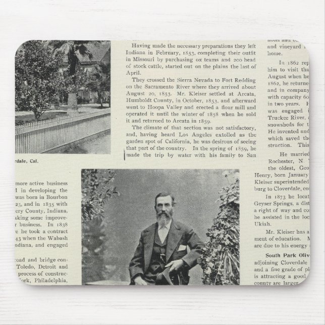 Residence and Orchard in California Mouse Pad (Front)