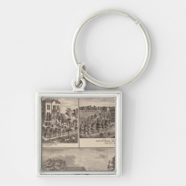 Residence and Western College in Marshalltown Keychain (Front)