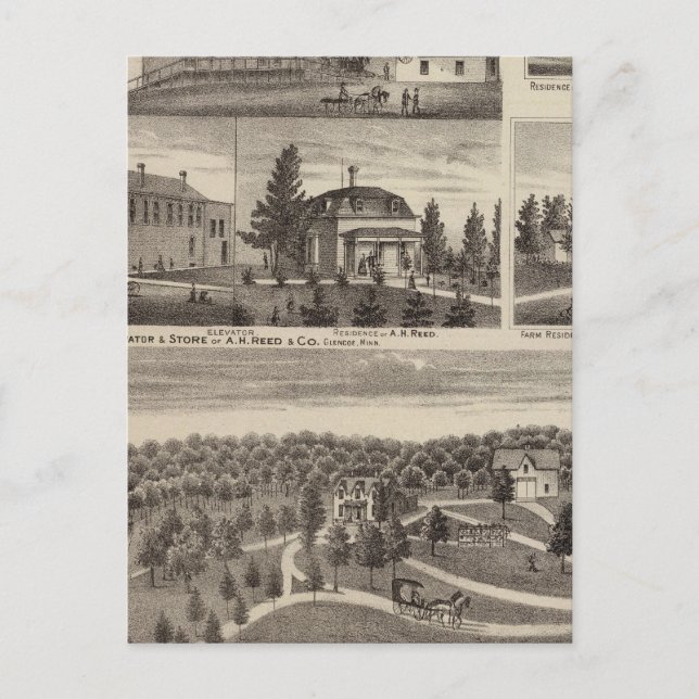 Residence in Hutchinson, Minnesota Postcard (Front)