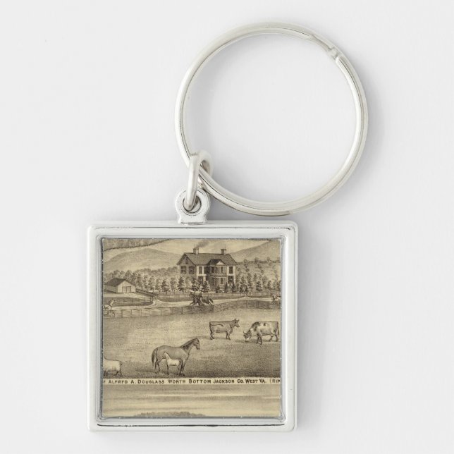 Residence of Alfred A Douglass Keychain (Front)