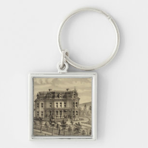 Residence of AM Brown Keychain