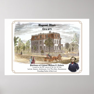 Residence of Colonel W. T. Nichols Poster