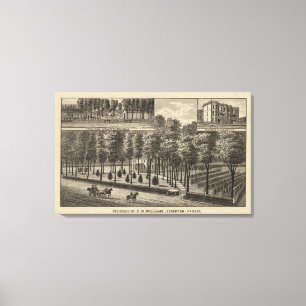 Residence of DB Williams, Edgerton, Kansas Canvas Print