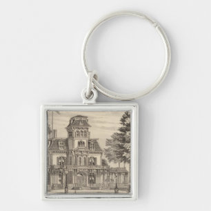 Residence of Genl HH Baxter in Rutland Vermont Keychain