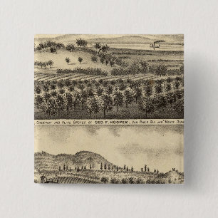 Residence of Geo F Hooper 2 Inch Square Button