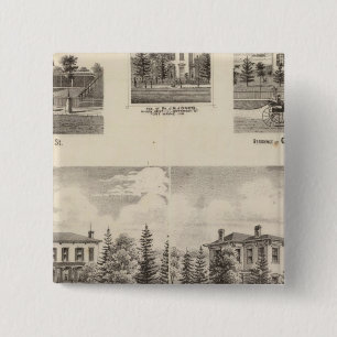 Residence of Henry Baker and others 2 Inch Square Button