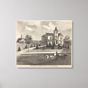 Residence of James G Gowdy, Tom's River, NJ Canvas Print