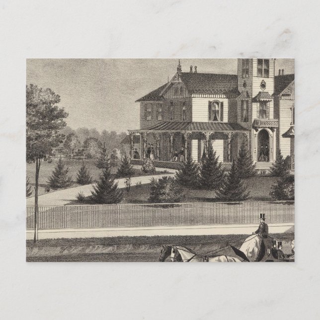 Residence of James G Gowdy, Tom's River, NJ Postcard (Front)