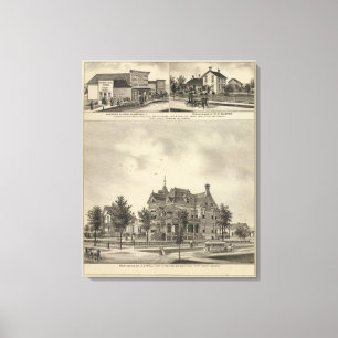 Residence of JD Hill, Kansas Canvas Print