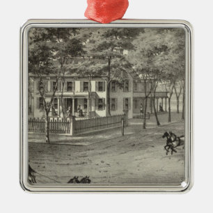 Residence of John S Rogers in Manasquan, NJ Metal Ornament