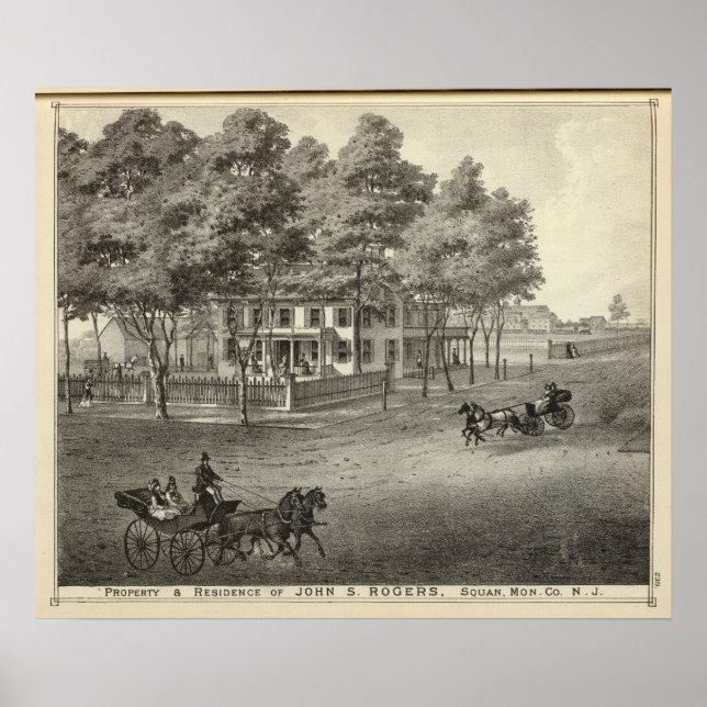 Residence of John S Rogers in Manasquan, NJ Poster (Front)