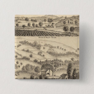 Residence of Joseph Alexander, Mendocino 2 Inch Square Button