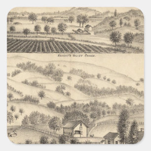 Residence of Joseph Alexander, Mendocino Square Sticker