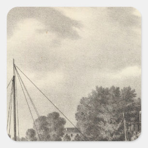 Residence of Joseph Francis, Tom's River, NJ Square Sticker