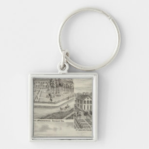 Residence of Milton Thornburgh Fayette Co Keychain