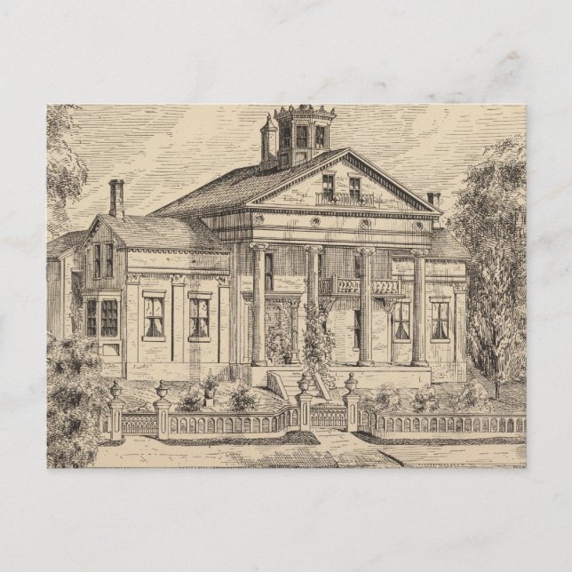 Residence of Mrs EE Marsh, Brandon in Vermont Postcard (Front)