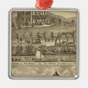 Residence of WH Mooney Metal Ornament