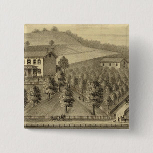 Residence of William Schrader 2 Inch Square Button