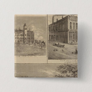 Residence, West Liberty College 2 Inch Square Button
