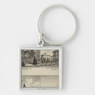 Residences, Abilene, Kansas Keychain