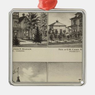 Residences, Abilene, Kansas Metal Ornament