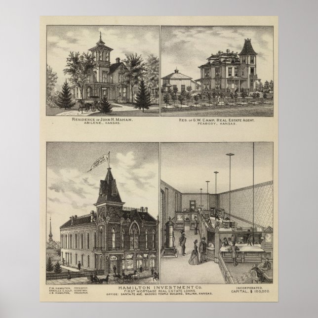 Residences, Abilene, Kansas Poster (Front)