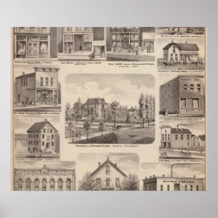 Residences and Businesses in Austin, Minnesota Poster