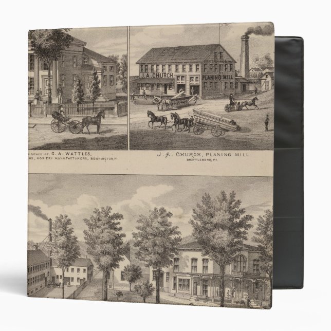 Residences and factory in Bennington Binder (Front/Inside)